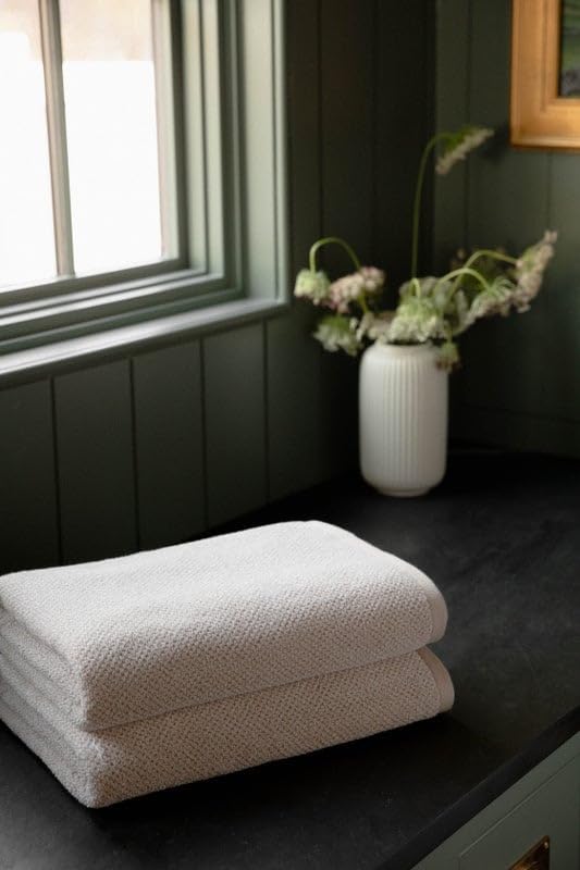 Cozy Earth Nantucket Sand Bath Towel Set - 2 Pack 30 x 58