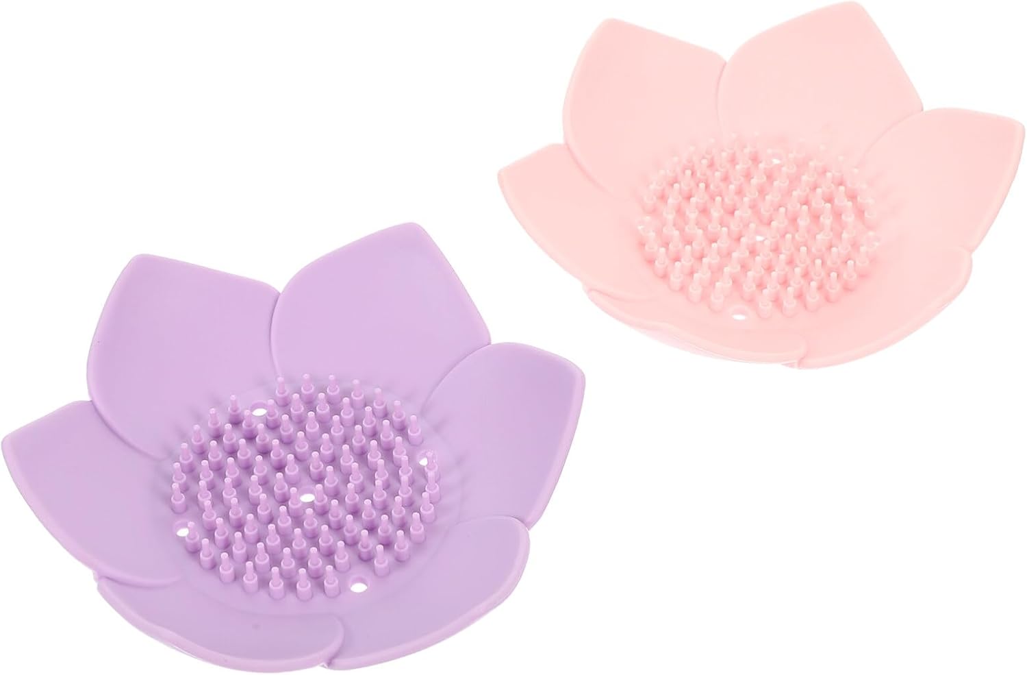 NOLITOY 2pcs Silicone Soap Dishes with Drainage