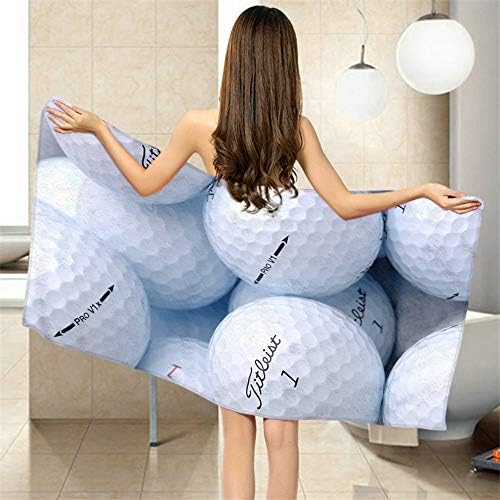 Moslion Comfy Bath Towel Golf Ball Large 64x32 Inches