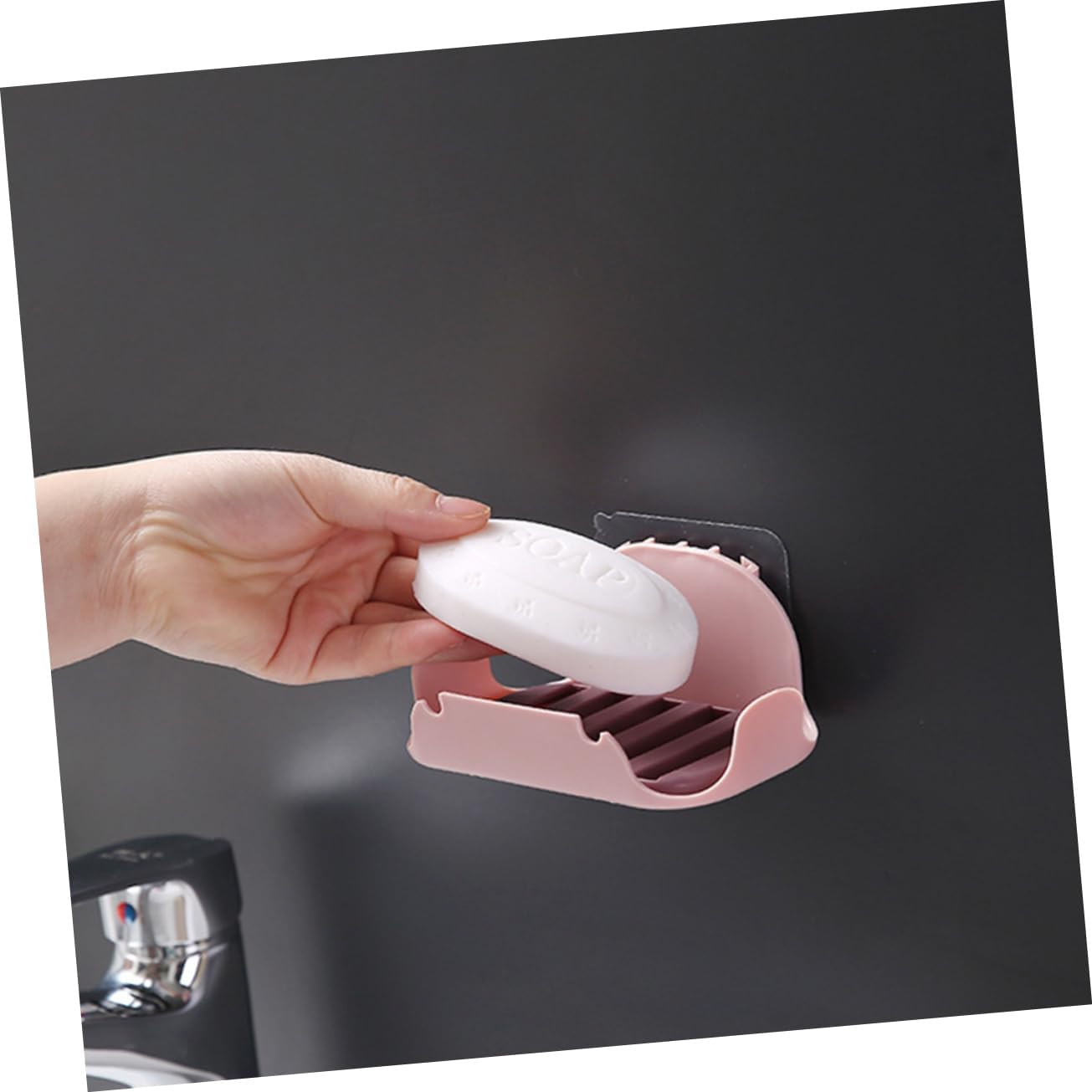 Holibanna Holder Soap Dish Adhesive Compartment