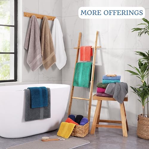 LANE LINEN 4 Pack Bath Towels 28x54 - Soft Quick Dry Oeko Tex Certified