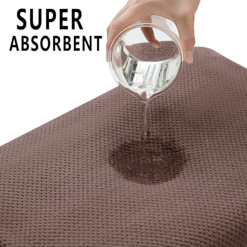 YTYC 39x78 Inch Oversized Bath Towels 2 Piece Brown Microfiber Luxury