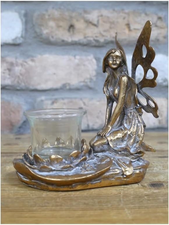Fairy Tealight Candle Holder - Resin Figurine Decor
