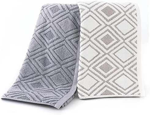 Pidada Bath Towel Diamond Pattern 100 Cotton Soft Absorbent Towel