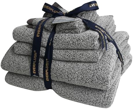 Everplush Diamond Jacquard 6-Piece Bath Towel Set 1