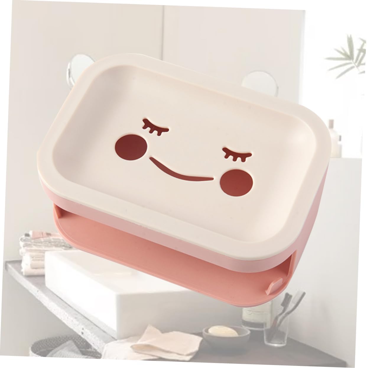 Double Layer Wall-Mounted Soap Holder for Bathroom and Kitchen