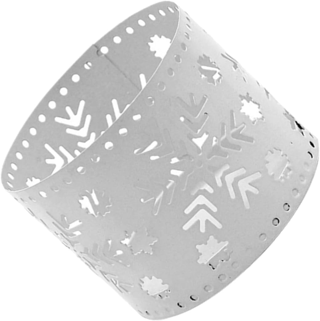 Snowflake Candle Holder Iron Hollow Christmas Decor Pen Holder