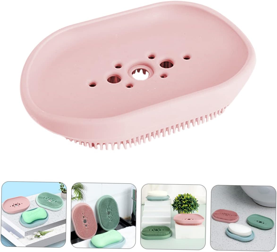 Cabilock Silicone Soap Dish with Drain Bar Holder 1