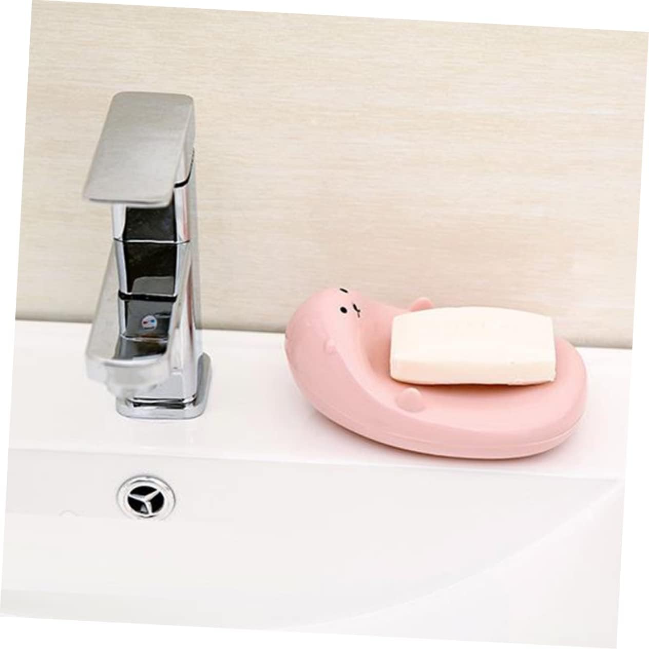 Cabilock Round Soap Dish Drainer Holder for Bathrooms