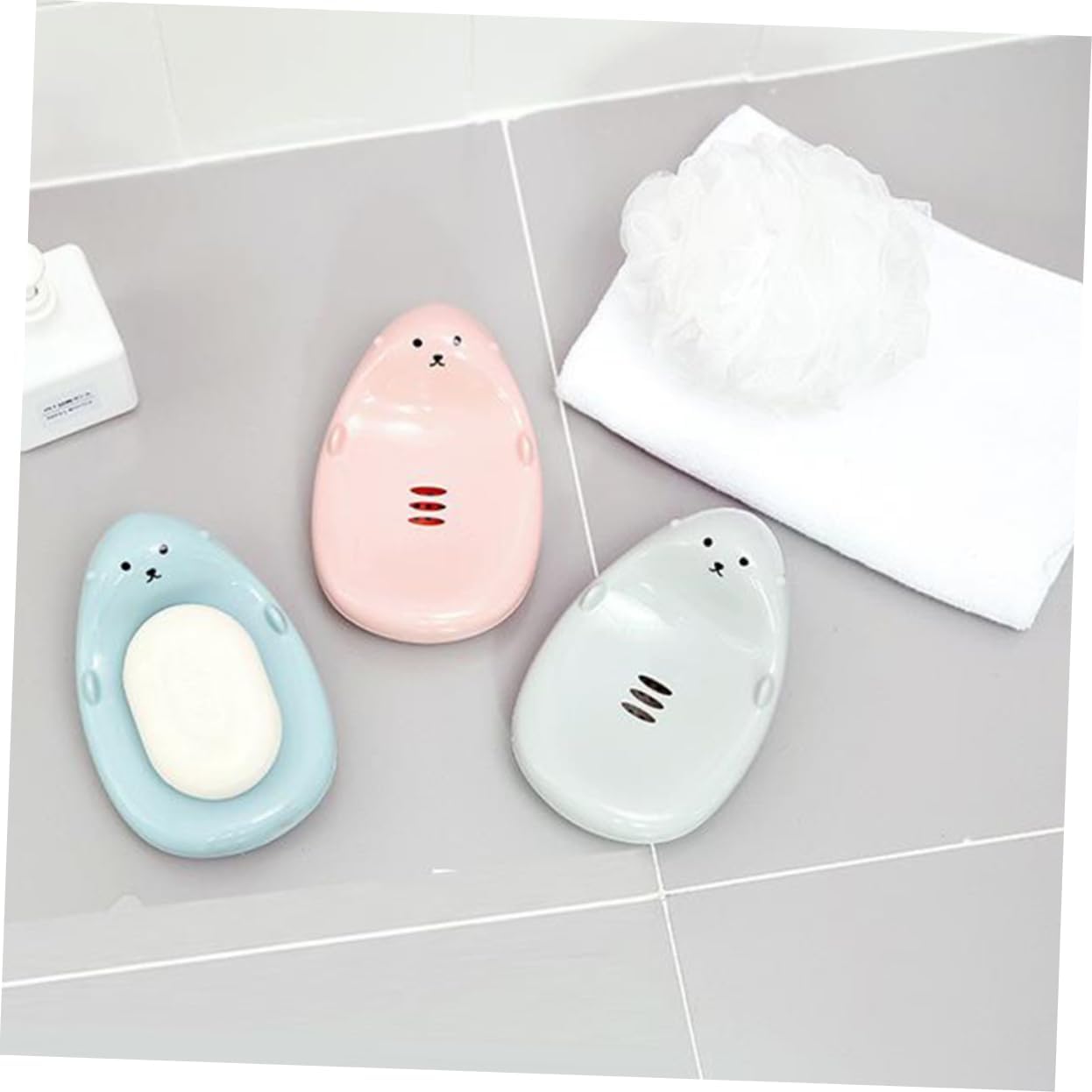 Alipis Heart Shaped Soap Dish Drainer for Travel Gym