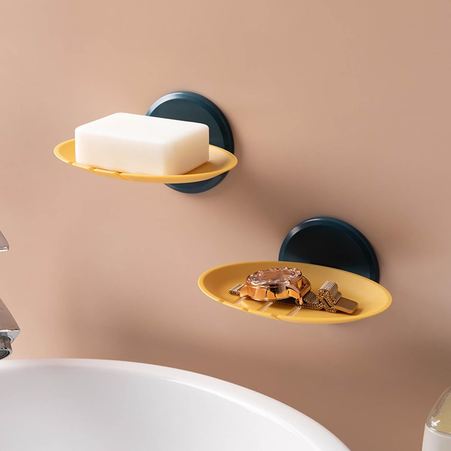 Curfair Soap Dish Wall-Mounted Black Durable