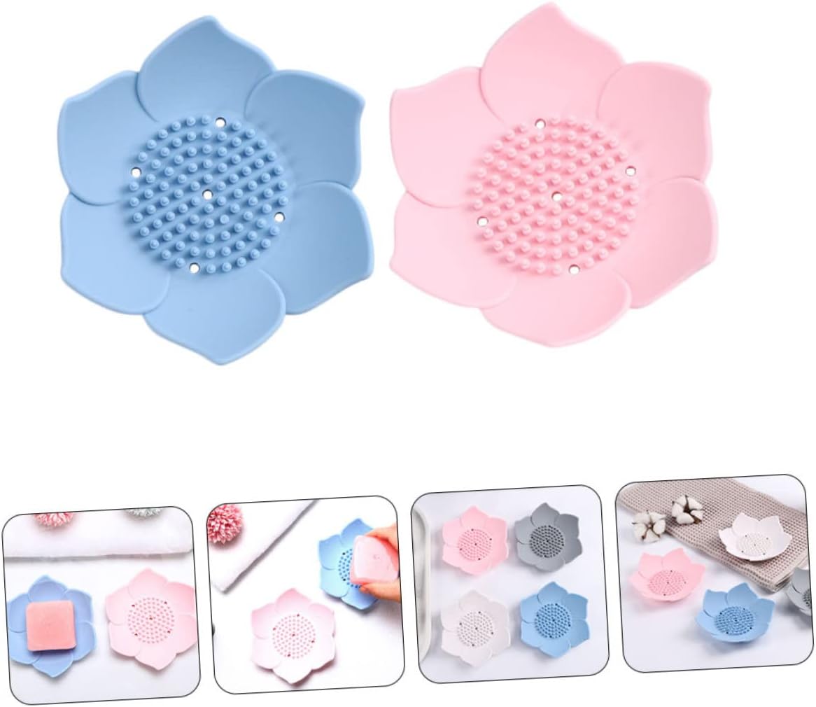 MAGICLULU 2 Pcs Silicone Soap Dish Holder for Shower Wall