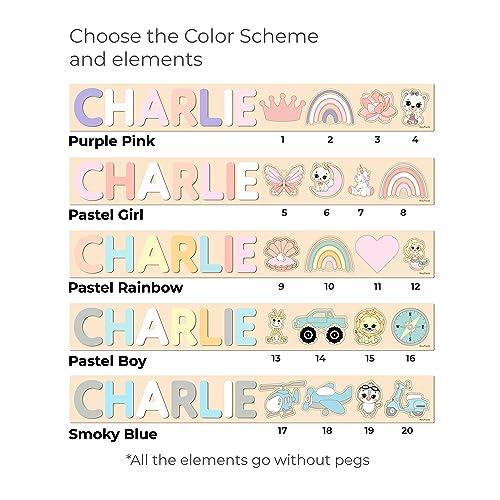 Personalized Wooden Name Puzzle for Baby Girl