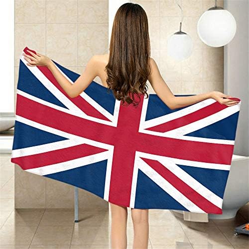Soft Bath Towels with Union Jack Design for Home Beach Camping 1