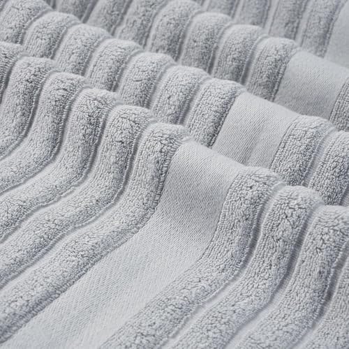 Jacquotha Light Grey Bath Towels 2 Pack