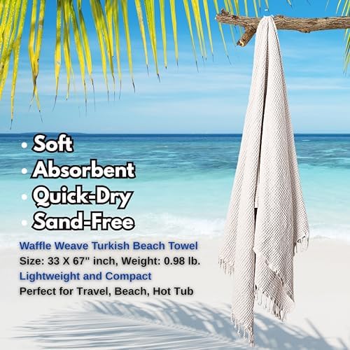 Pskl Turkish Organic Cotton Waffle Bath Towel
