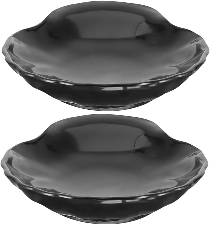 Luxshiny 2pcs Shell Shaped Soap Dish Elegant Holder Non-Slip Reusable Plastic