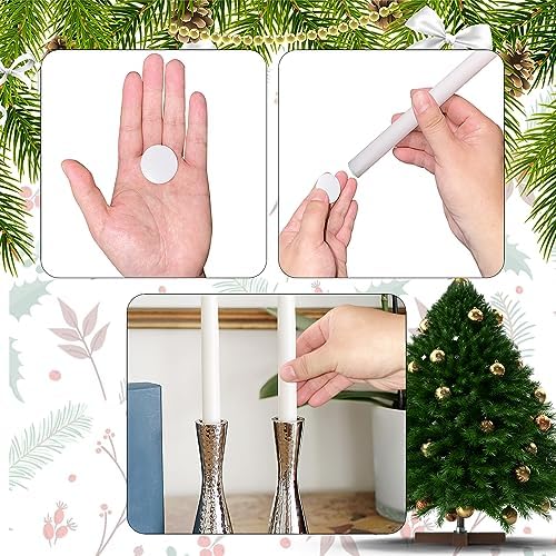 50pcs Taper Candle Adhesive Holder for Safe Lighting