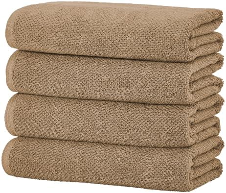 Great Bay Home Taupe Bath Towels 4 Pack
