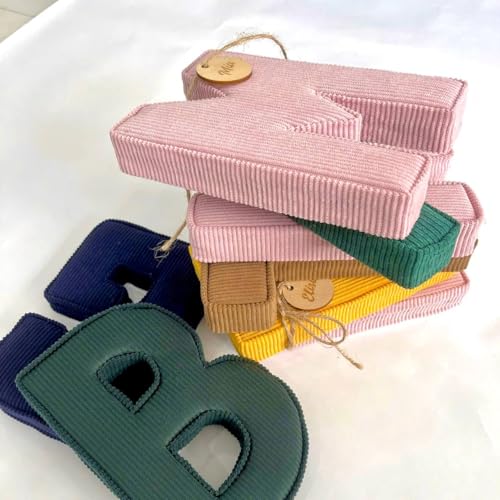Handmade Corduroy Letters for Baby Toddler Decor