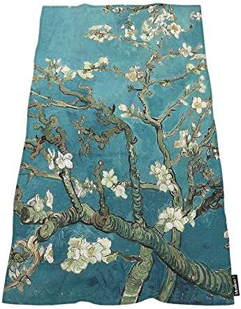 Moslion Soft Bath Towels Almond Blossoms Art Design