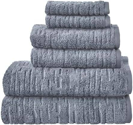 SKL Home CloudSoft Cotton Bath Towel Smoke Blue 1