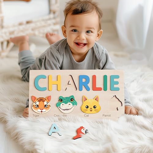 Personalized Wooden Name Puzzle for Toddlers 1