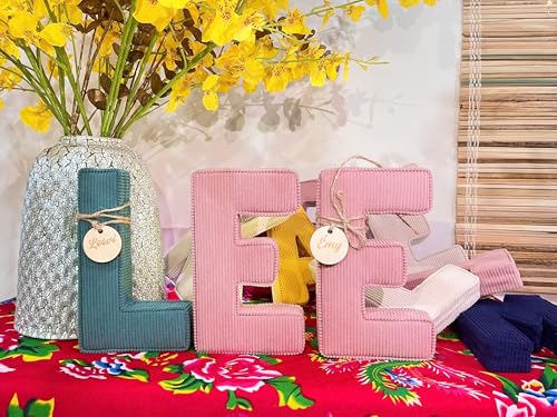 Handmade Corduroy Letters for Baby Toddler Decor