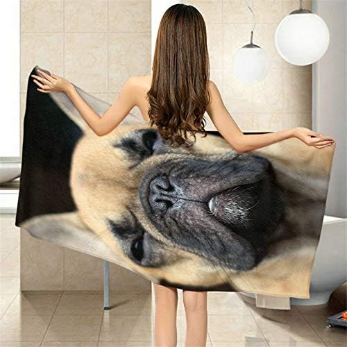 Moslion Funny French Bulldog Bath Towel 64x32 Inches