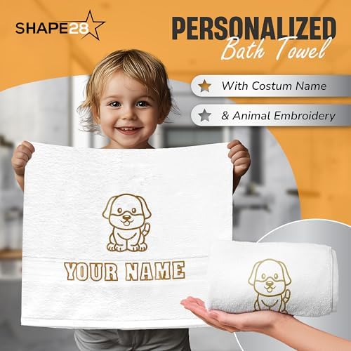 Shape28 Personalized Bath Towel with Animal Design - 54x27