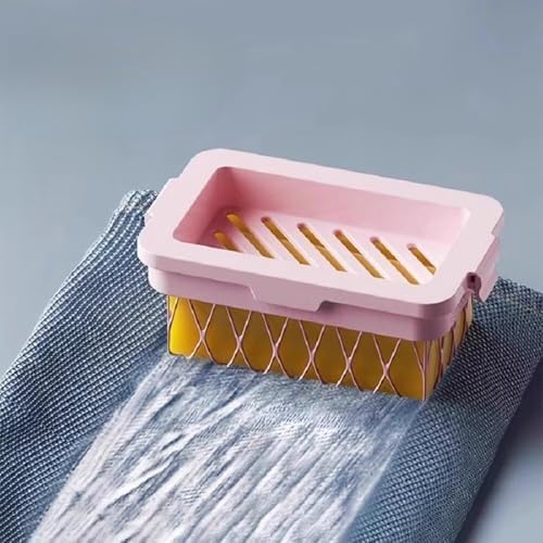 FABEILAI Suction Soap Holder - Pink Drill-Free Removable