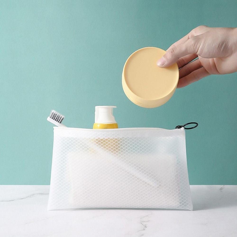 Portable Soap Dish with Lid for Travel and Bathroom Use