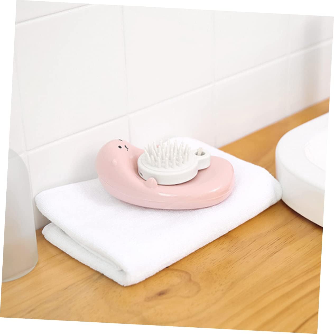Anneome Round Soap Dish Drainer for Bathroom and Travel