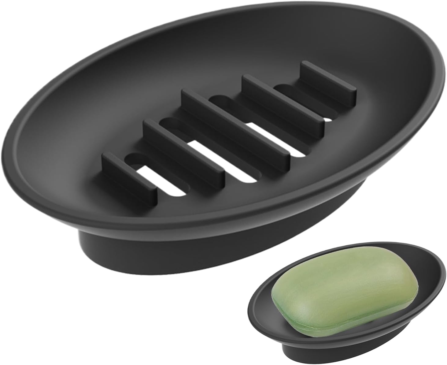 Silicone Soap Dish for Shower Bar Holder Tray - 492x331in