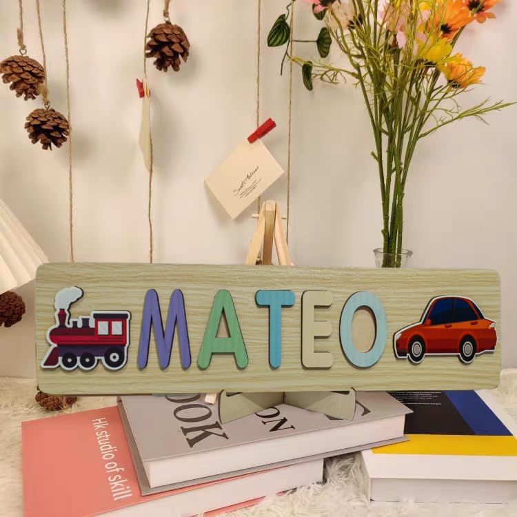 LearnToy Name Puzzle for Kids Customized Wooden Toy