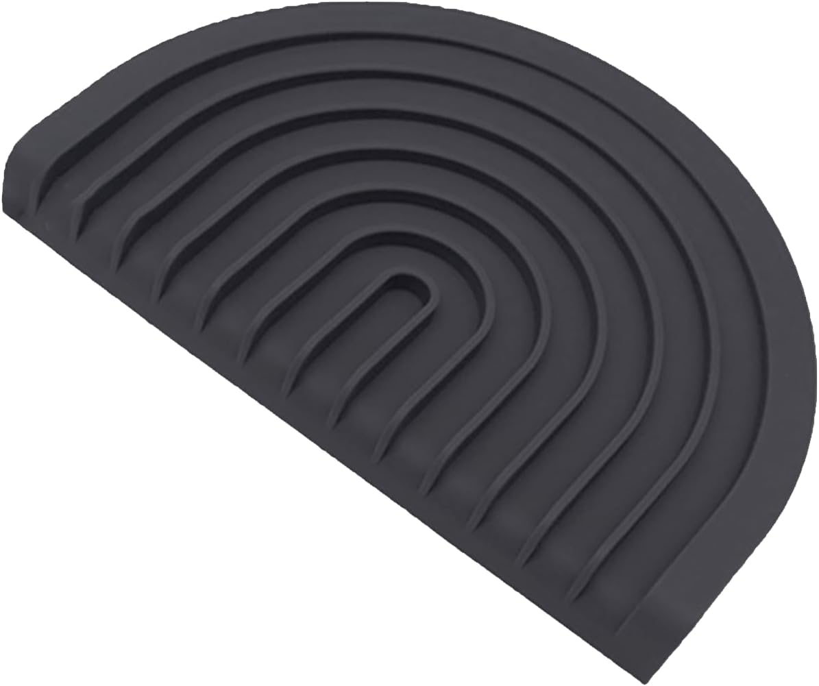 CAROYINO Soap Dish with U-Shaped Design Black 1