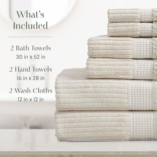 Springtree Home 100 Cotton 6-Piece Bath Towel Set