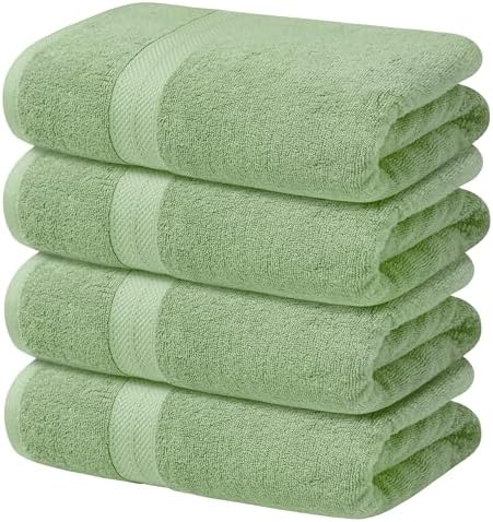 Avalon Towels Pack of 4 Bath Towels 27x54 Inches Sage Green