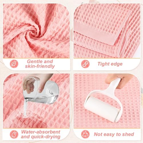 4 Pack Colorful Waffle Bath Towels 30x57 Inch
