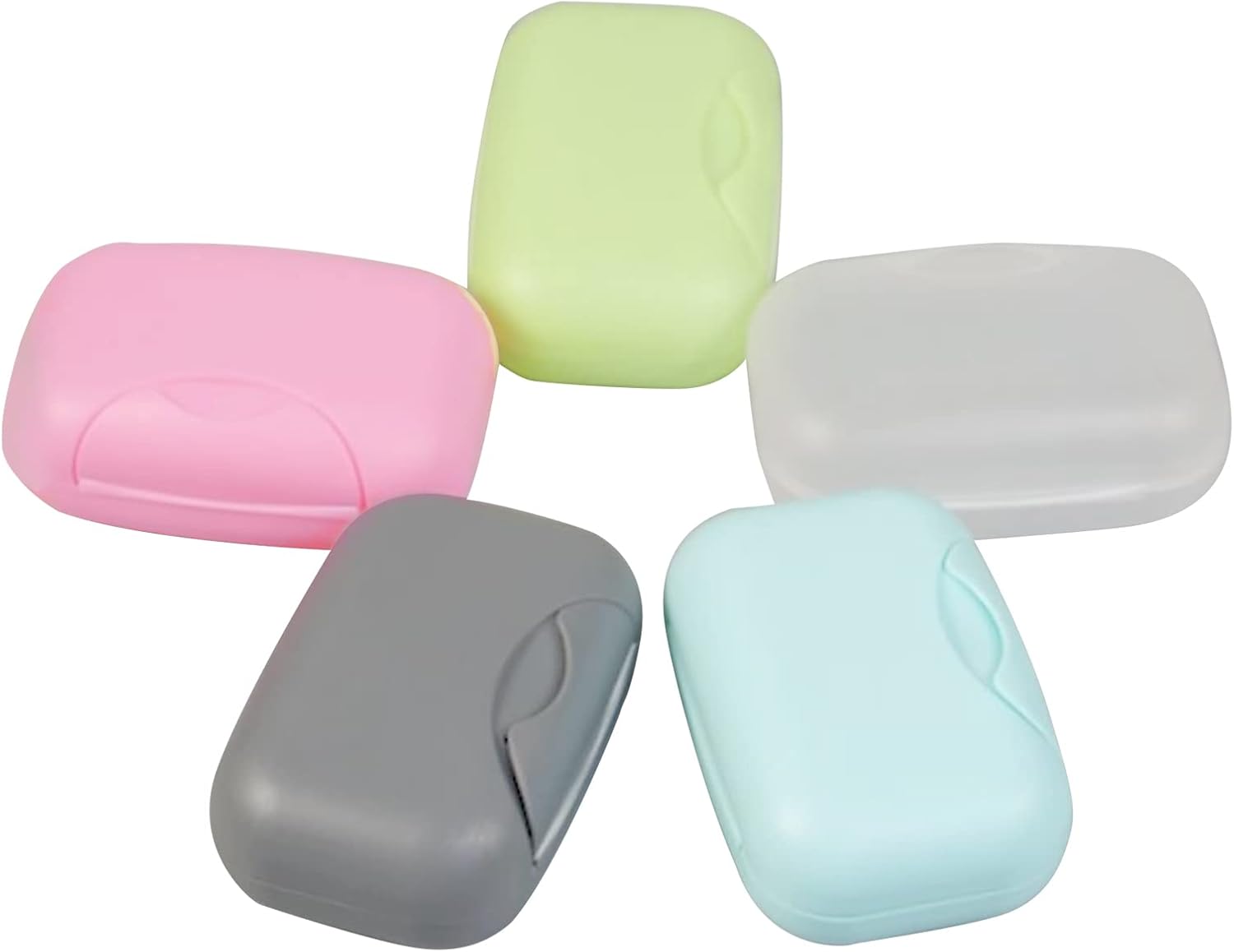 Belupai Travel Soap Container with Snap Closure and Leakproof Design Pink