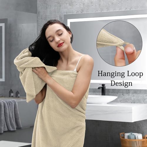 Hailea 4-Pack Bath Towels Set - 35x70 Inches
