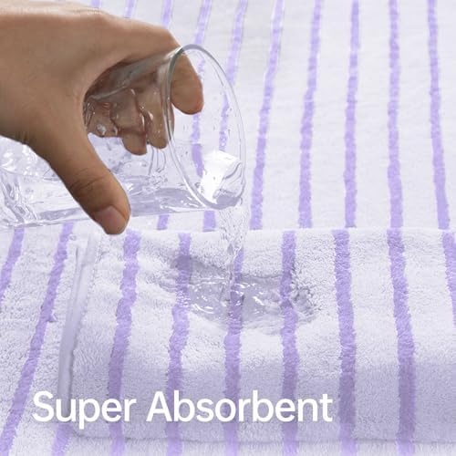 Mistyrose Bath Towels Set 4-Pack Purple 35x70 Microfiber