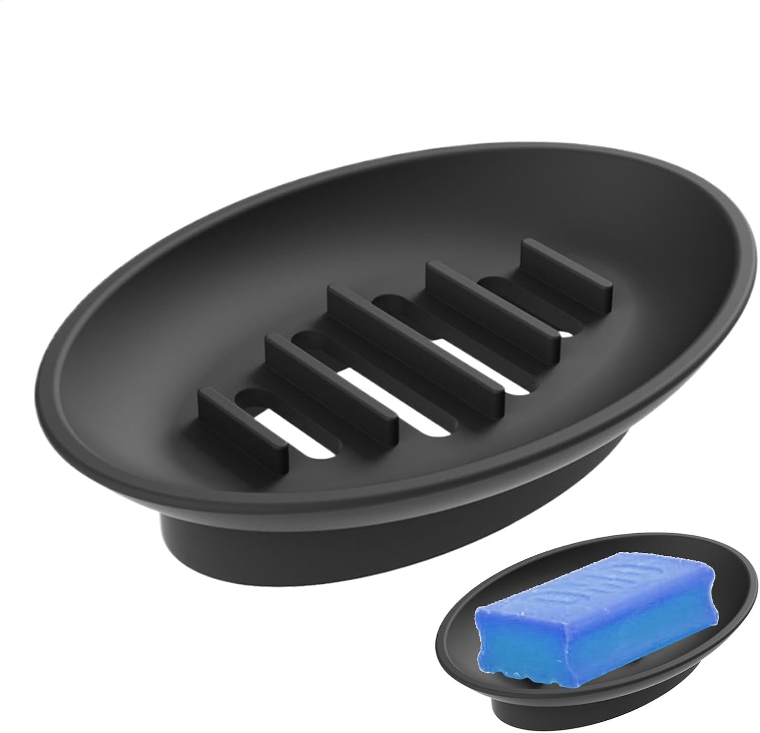 Waterproof Soap Dish Holder - Sturdy Silicone Tray