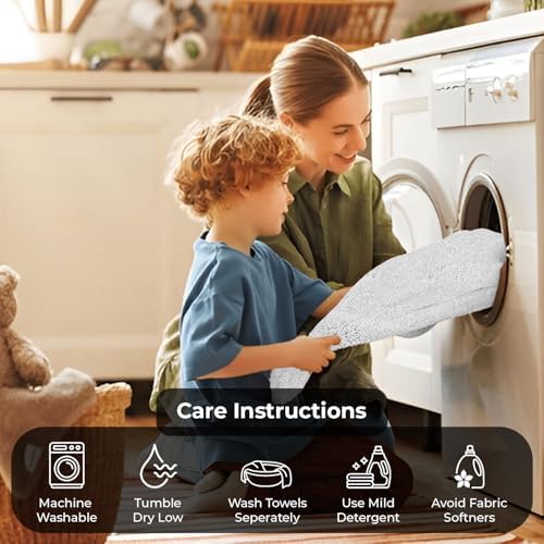 DAN RIVER 4 Pack Bath Towels 22x44 Inches