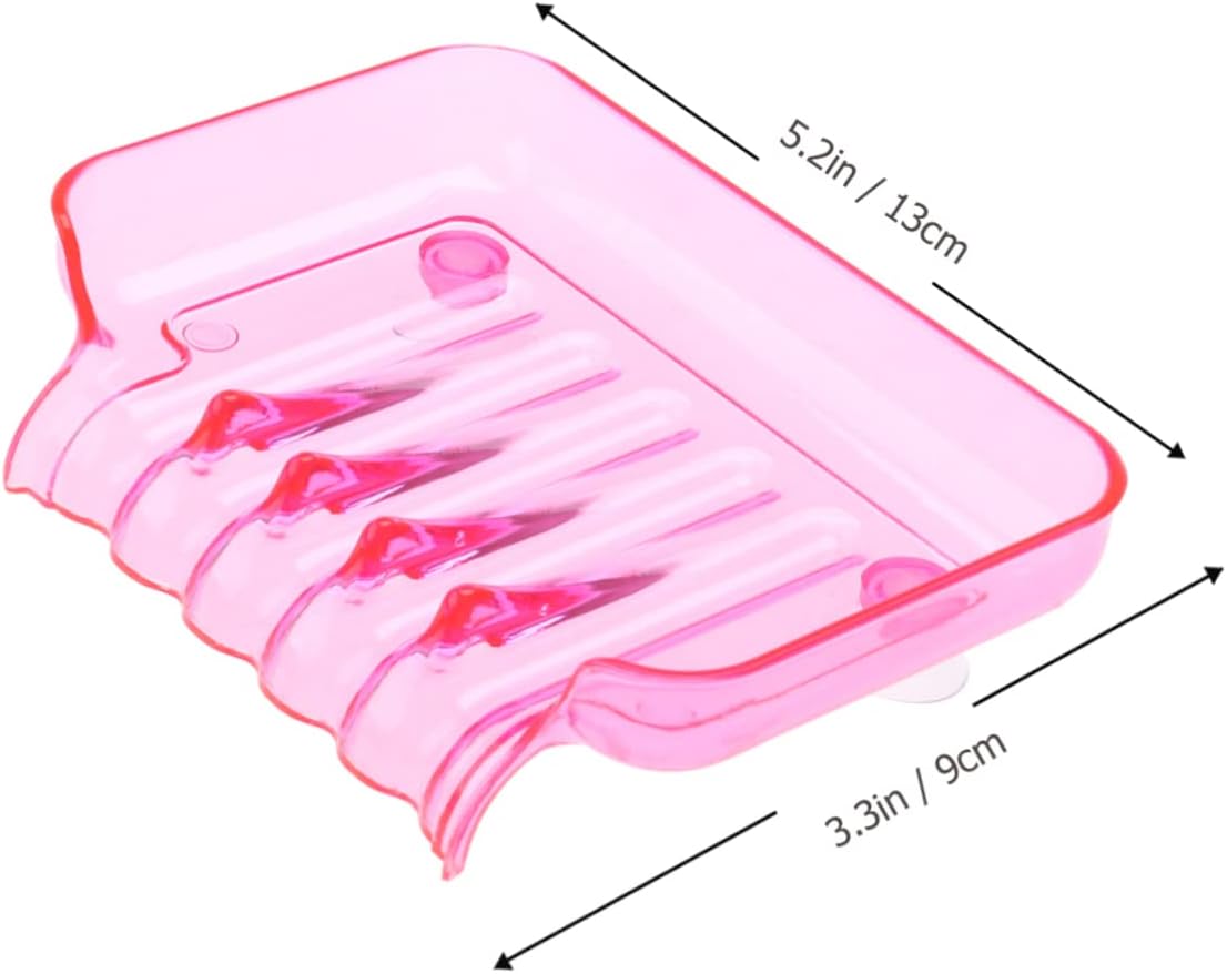 Modern Red Suction Soap Dish for Shower Wall Mount