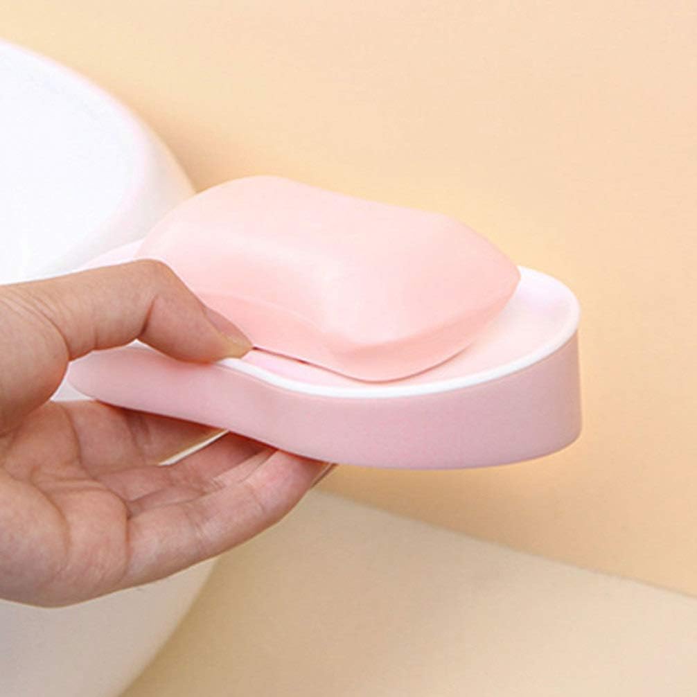 TOPBATHY Double Layer Wall Mounted Pink Soap Holder