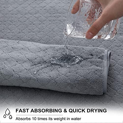 Ycosy 4-Pack Gray Bath Towel Set - 600 GSM Oversized