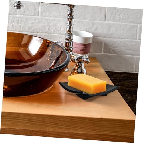 Zerodeko Large Black Curved Soap Holder