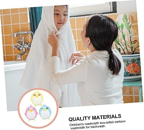 VINTORKY 3 Pack Cartoon Shower Foaming Towels for Kids