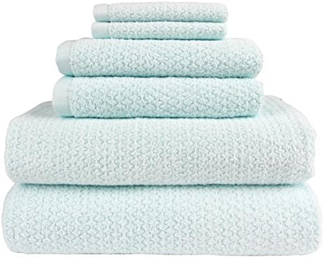 Diamond Jacquard 6-Piece Bath Towel Set Spearmint 1